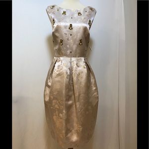 ELIZA J: Beautiful Gold/Beige Satin Dress